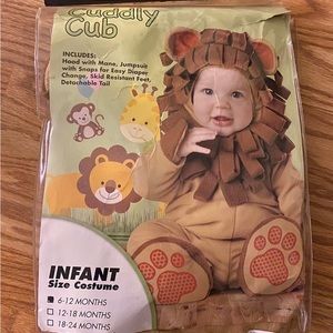 6-12 month lion Halloween costume.